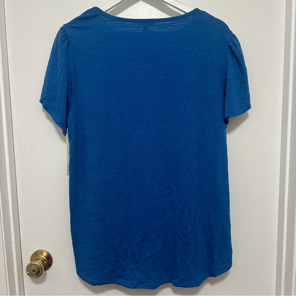 NWT Blue Top Short Sleeve Business Casual Professional - Picture 5 of 5